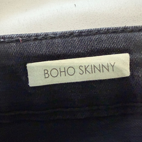Vintage America Blues Boho Skinny Black Jean, size 6 - Picture 2 of 4